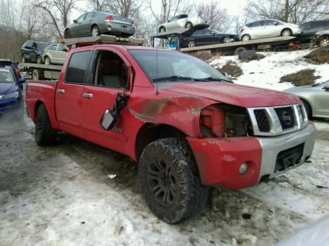 1N6BA07B87N244731 - 2007 NISSAN TITAN XE RED photo 1