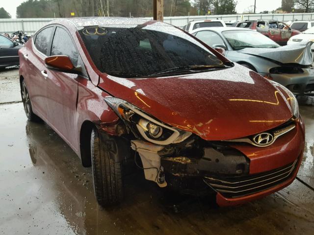 5NPDH4AE9FH553902 - 2015 HYUNDAI ELANTRA SE RED photo 1