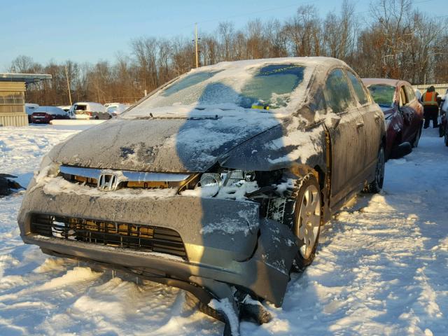 2HGFA16568H354517 - 2008 HONDA CIVIC LX GRAY photo 2