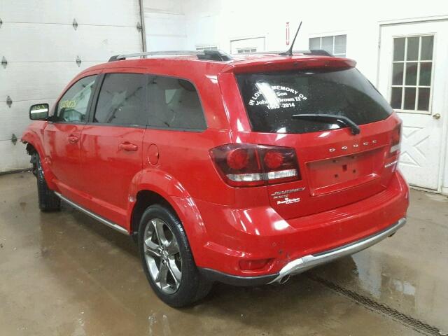 3C4PDDGG9FT701256 - 2015 DODGE JOURNEY CR RED photo 3