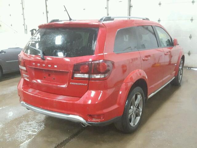 3C4PDDGG9FT701256 - 2015 DODGE JOURNEY CR RED photo 4