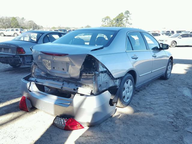 1HGCM56477A080489 - 2007 HONDA ACCORD LX SILVER photo 4