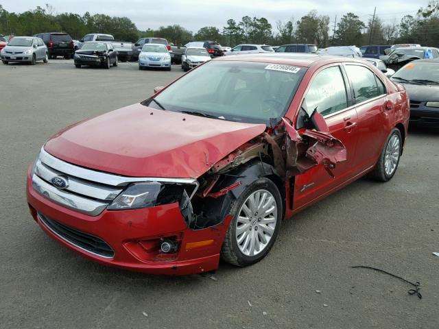 3FADP0L32BR206464 - 2011 FORD FUSION HYB RED photo 2