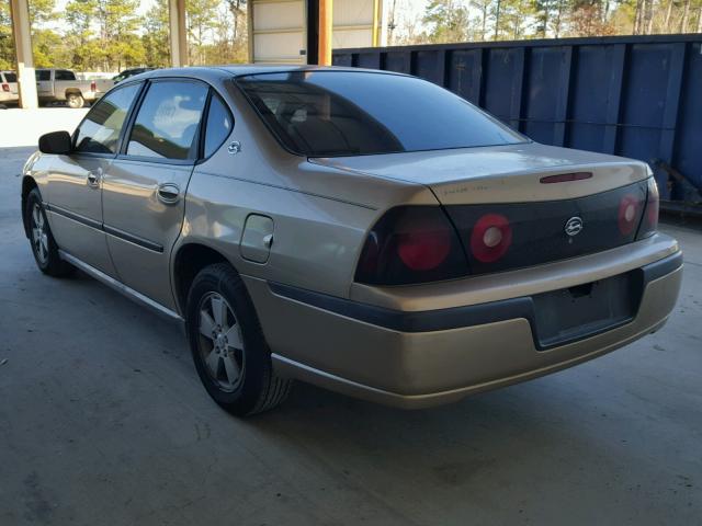 2G1WF52E059131613 - 2005 CHEVROLET IMPALA GOLD photo 3