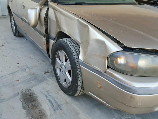 2G1WF52E059131613 - 2005 CHEVROLET IMPALA GOLD photo 9