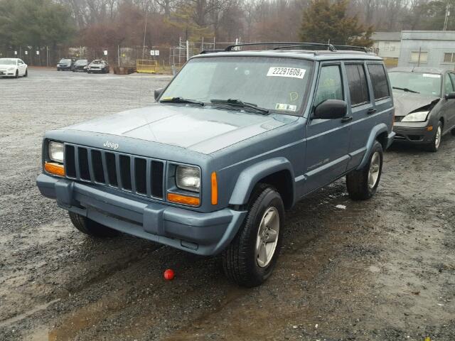 1J4FJ68S5WL117333 - 1998 JEEP CHEROKEE S BLUE photo 2