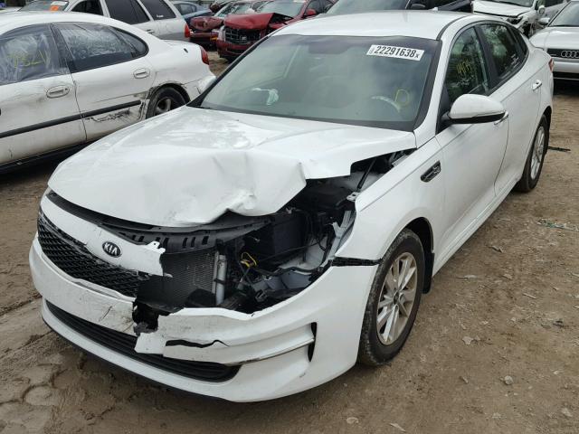 5XXGT4L31GG071011 - 2016 KIA OPTIMA LX WHITE photo 2