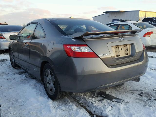 2HGFG12897H507047 - 2007 HONDA CIVIC EX GRAY photo 3