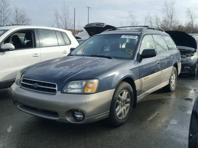 4S3BH665617641315 - 2001 SUBARU LEGACY OUT BLUE photo 2