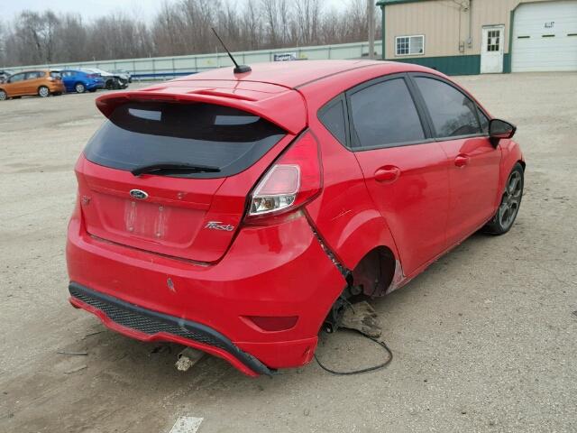 3FADP4GX0EM171381 - 2014 FORD FIESTA ST RED photo 4