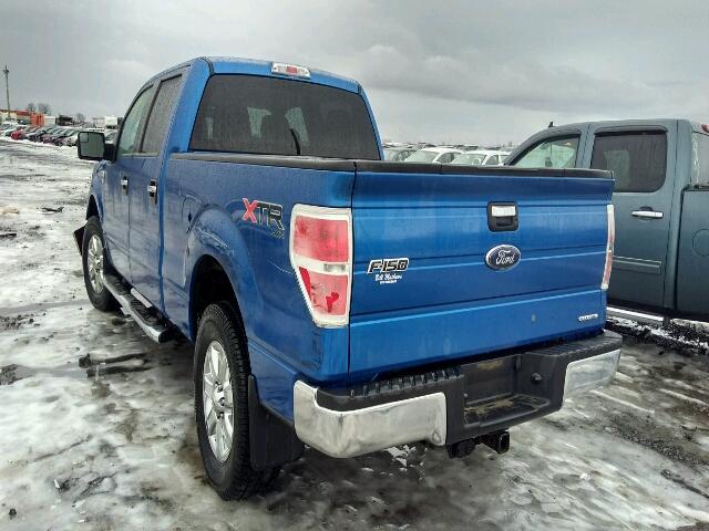 1FTFW1EF9DFD07200 - 2013 FORD F150 SUPER BLUE photo 3