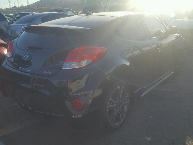 KMHTC6AE0GU284763 - 2016 HYUNDAI VELOSTER T BLACK photo 4