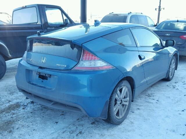 JHMZF1C6XBS800306 - 2011 HONDA CR-Z EX BLUE photo 4