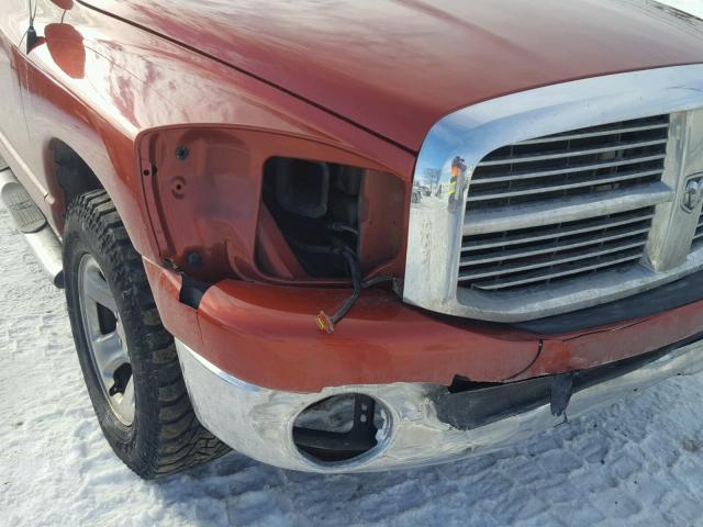 1D7HA18N38S624872 - 2008 DODGE RAM 1500 S ORANGE photo 9