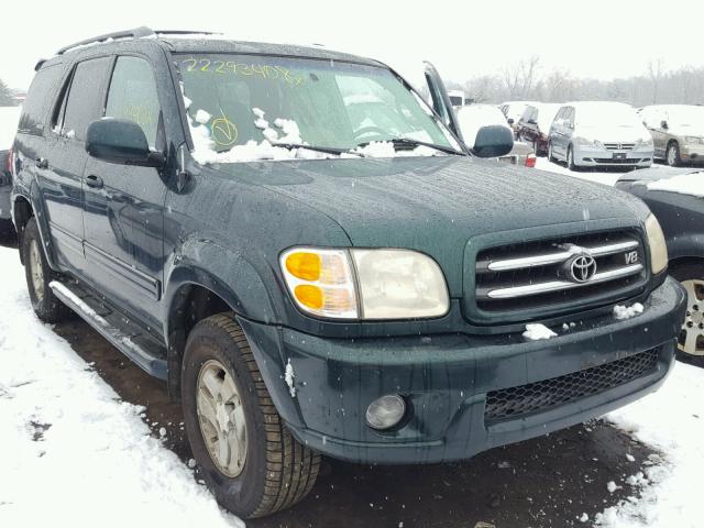 5TDBT48A11S000320 - 2001 TOYOTA SEQUOIA LI GREEN photo 1