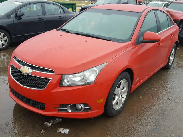 1G1PF5SC9C7179631 - 2012 CHEVROLET CRUZE LT RED photo 2