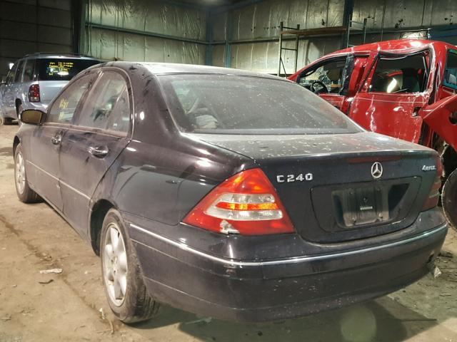 WDBRF81J64F545150 - 2004 MERCEDES-BENZ C 240 4MAT BLACK photo 3