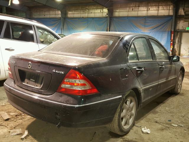 WDBRF81J64F545150 - 2004 MERCEDES-BENZ C 240 4MAT BLACK photo 4