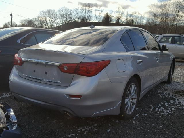 JN1BV7AR7EM684953 - 2014 INFINITI Q50 BASE Plata foto 4