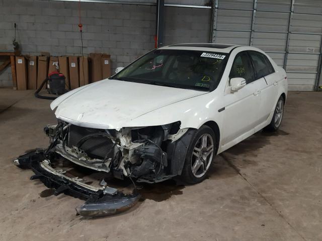 19UUA66228A028531 - 2008 ACURA TL WHITE photo 2