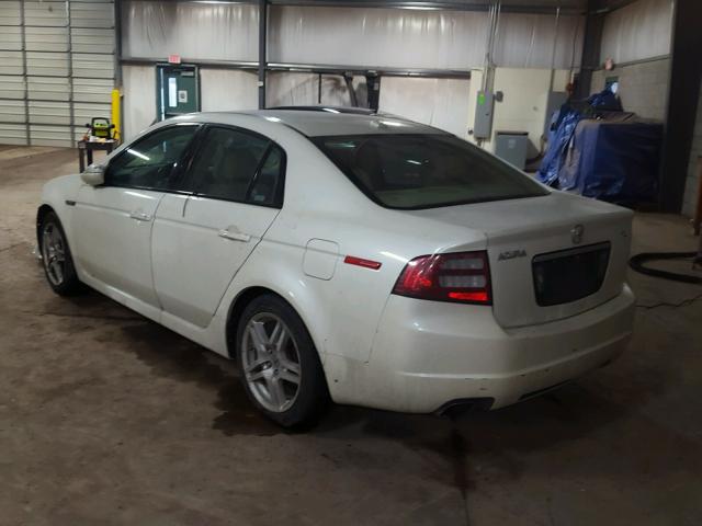 19UUA66228A028531 - 2008 ACURA TL WHITE photo 3