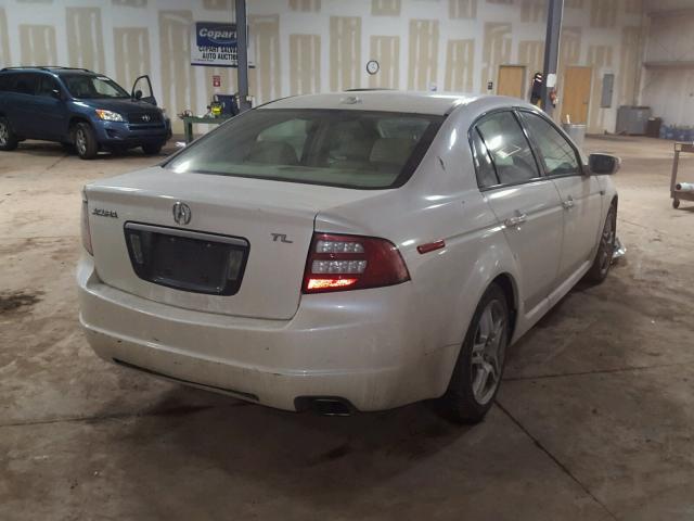 19UUA66228A028531 - 2008 ACURA TL WHITE photo 4