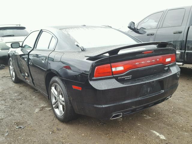 2C3CDXDT4DH555893 - 2013 DODGE CHARGER R/ BLACK photo 3