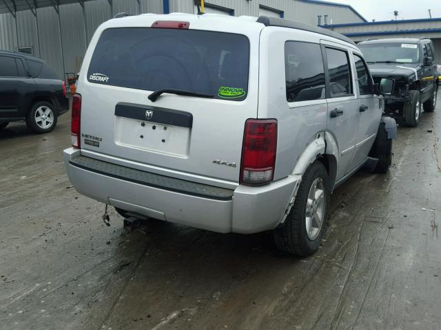 1D8GU28K98W234247 - 2008 DODGE NITRO SXT SILVER photo 4