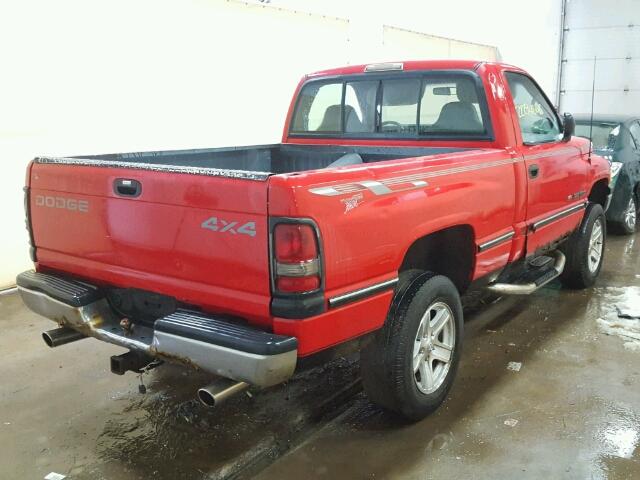 1B7HF16YXTJ125588 - 1996 DODGE RAM 1500 RED photo 4