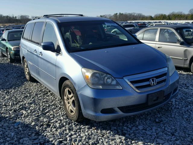 5FNRL38785B027683 - 2005 HONDA ODYSSEY EX BLUE photo 1