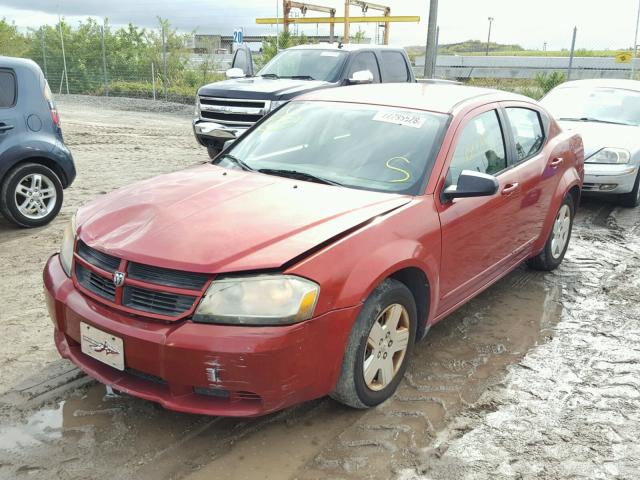 1B3LC46B99N537942 - 2009 DODGE AVENGER SE BURGUNDY photo 2