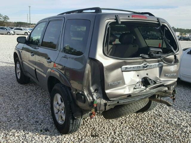 4F2CZ06186KM23263 - 2006 MAZDA TRIBUTE S GRAY photo 3