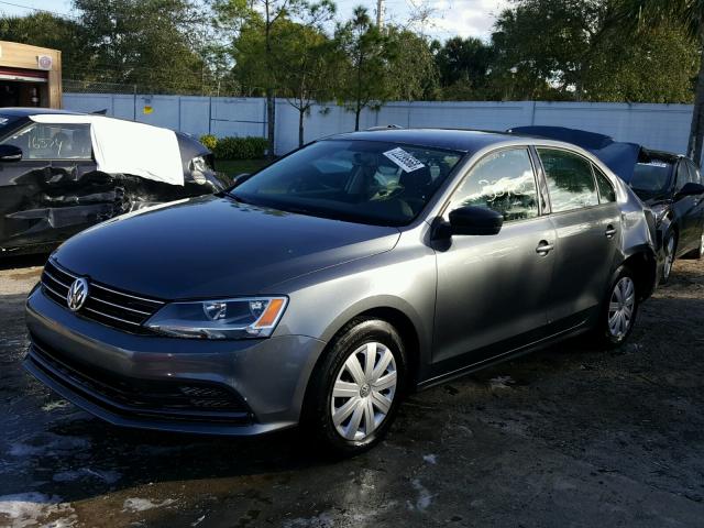 3VW267AJ1GM216533 - 2016 VOLKSWAGEN JETTA S GRAY photo 2