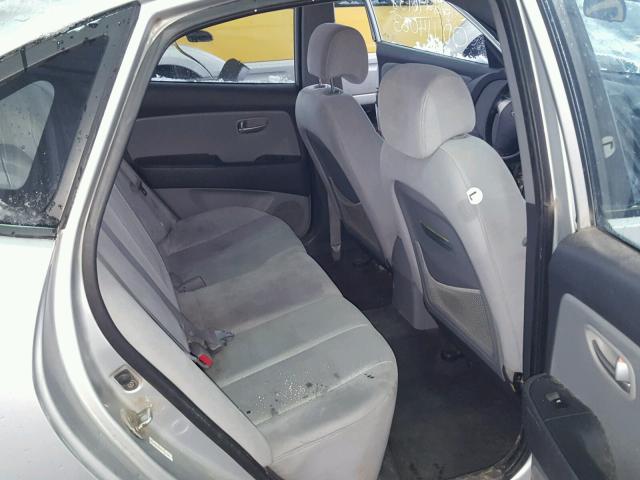 KMHDU46D89U691206 - 2009 HYUNDAI ELANTRA GL SILVER photo 6