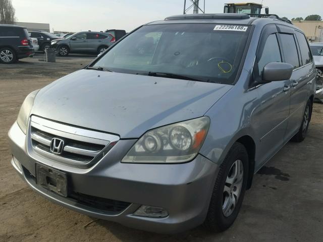 5FNRL38786B073435 - 2006 HONDA ODYSSEY EX BLUE photo 2