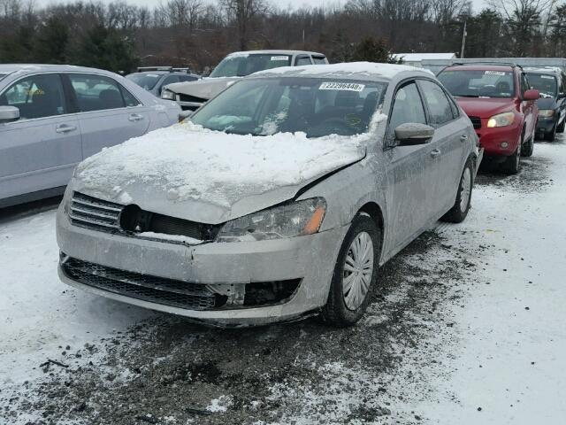 1VWAT7A31EC053466 - 2014 VOLKSWAGEN PASSAT S GRAY photo 2