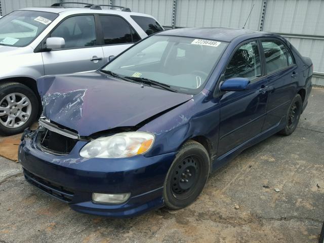 1NXBR32E93Z080870 - 2003 TOYOTA COROLLA CE BLUE photo 2