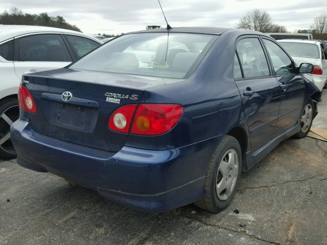 1NXBR32E93Z080870 - 2003 TOYOTA COROLLA CE BLUE photo 4