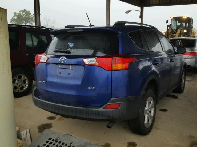 2T3WFREV3EW111081 - 2014 TOYOTA RAV4 XLE BLUE photo 4