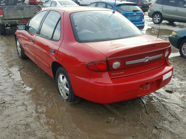 1G1JF54F937219249 - 2003 CHEVROLET CAVALIER L RED photo 3