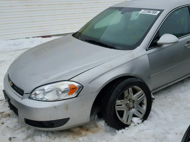 2G1WC58R479137811 - 2007 CHEVROLET IMPALA LT SILVER photo 9