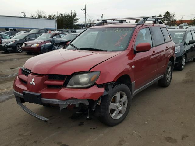 JA4LZ41G13U081135 - 2003 MITSUBISHI OUTLANDER RED photo 2