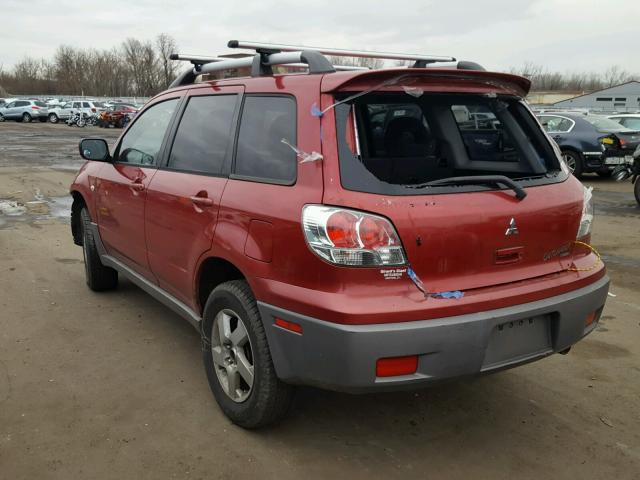 JA4LZ41G13U081135 - 2003 MITSUBISHI OUTLANDER RED photo 3