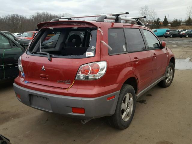 JA4LZ41G13U081135 - 2003 MITSUBISHI OUTLANDER RED photo 4