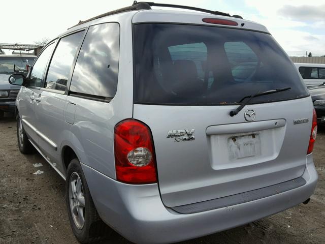 JM3LW28A930350954 - 2003 MAZDA MPV WAGON SILVER photo 3