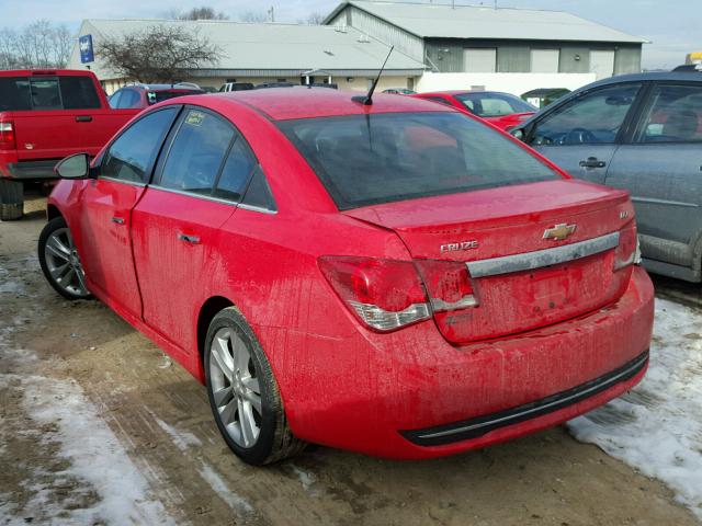 1G1PG5SB8E7387684 - 2014 CHEVROLET CRUZE LTZ RED photo 3