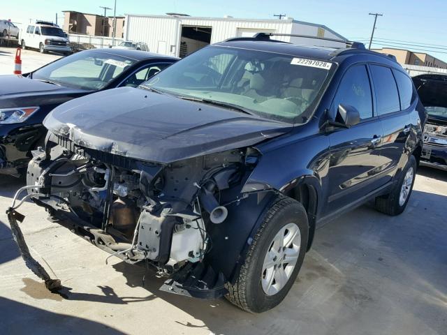 1GNKRFKD3FJ294425 - 2015 CHEVROLET TRAVERSE L BLACK photo 2