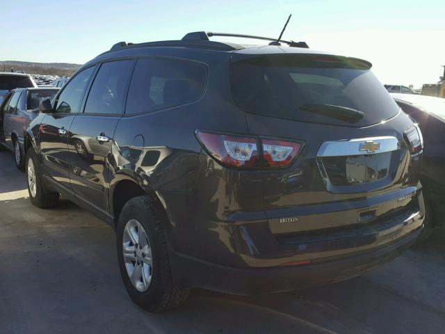 1GNKRFKD3FJ294425 - 2015 CHEVROLET TRAVERSE L BLACK photo 3