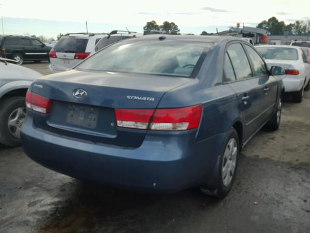 5NPET46C67H262396 - 2007 HYUNDAI SONATA GLS BLUE photo 4