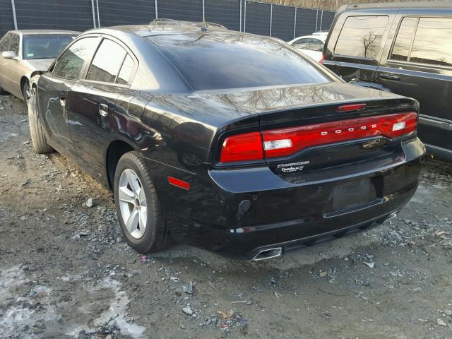 2C3CDXHG9DH502233 - 2013 DODGE CHARGER SX BLACK photo 3